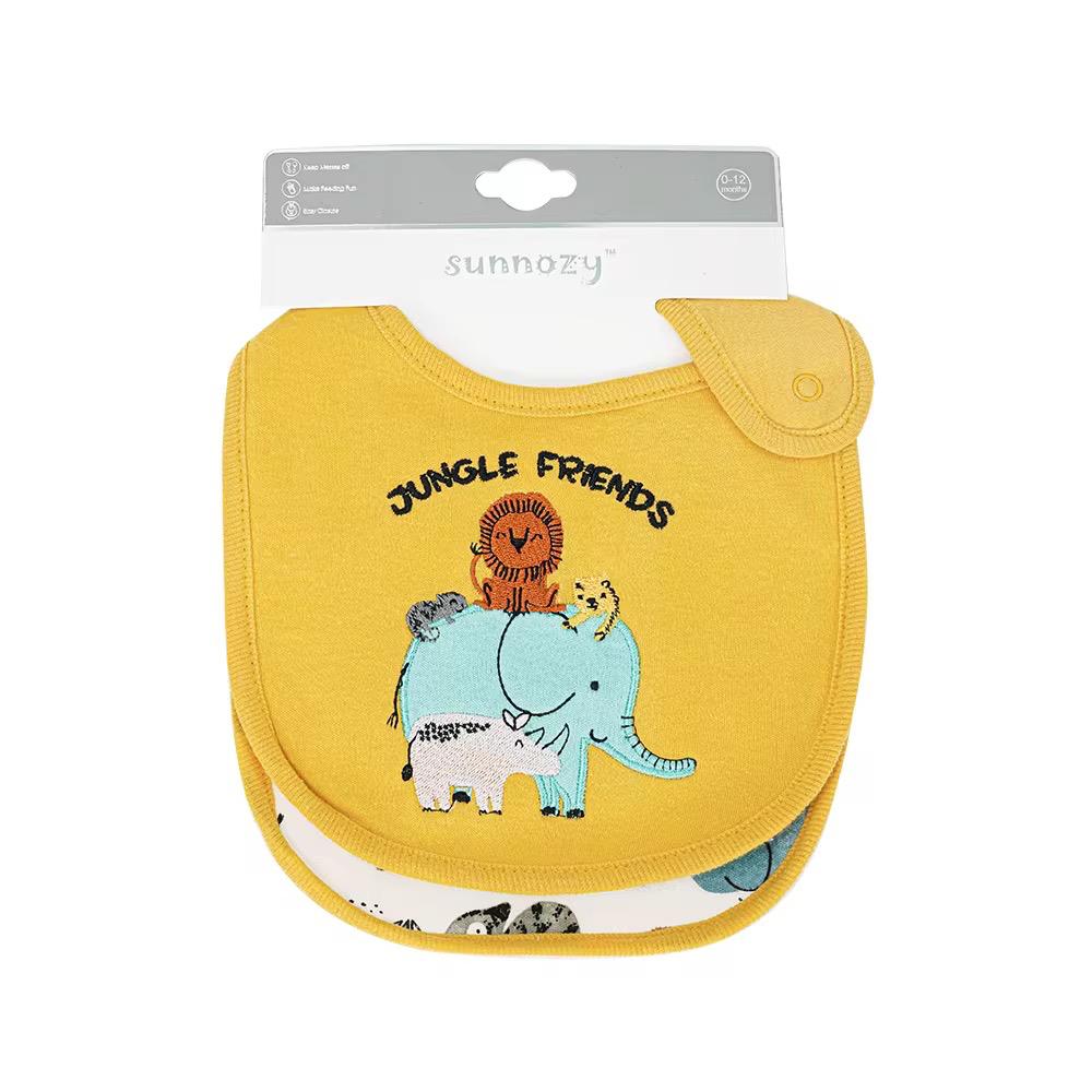 Sunnozy 2pcs Bibs 0-12months (Jungle Friends) - View 2