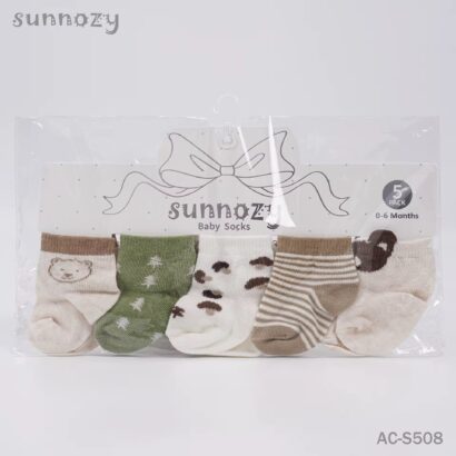 Sunnozy Baby Socks 5pcs 0-6 months Brown - View 2