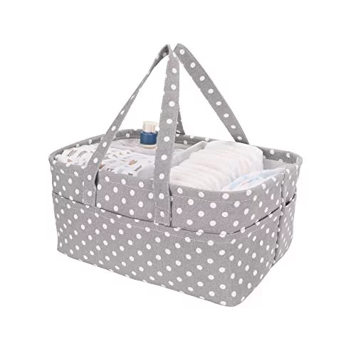 Baby Diaper Caddy 3-Compartment-Ash round - View 2