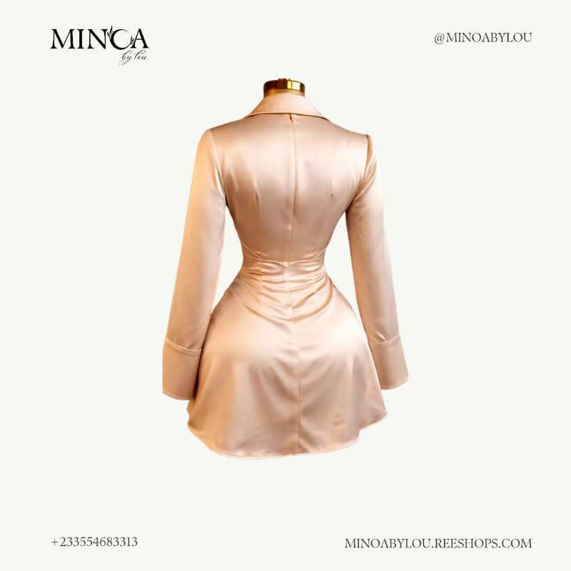 Satin Wrap Dress - View 2