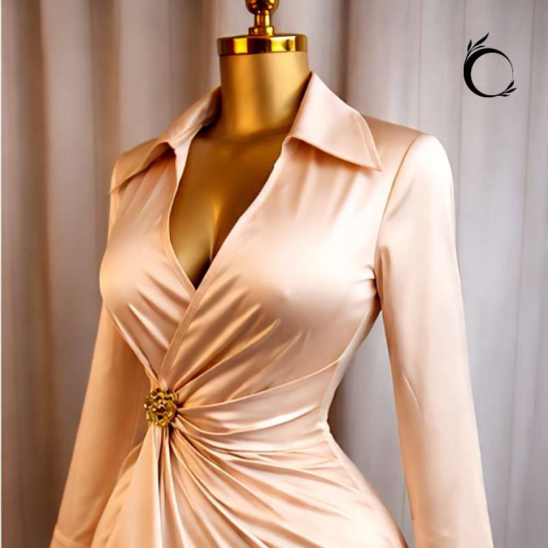 Satin Wrap Dress - View 3
