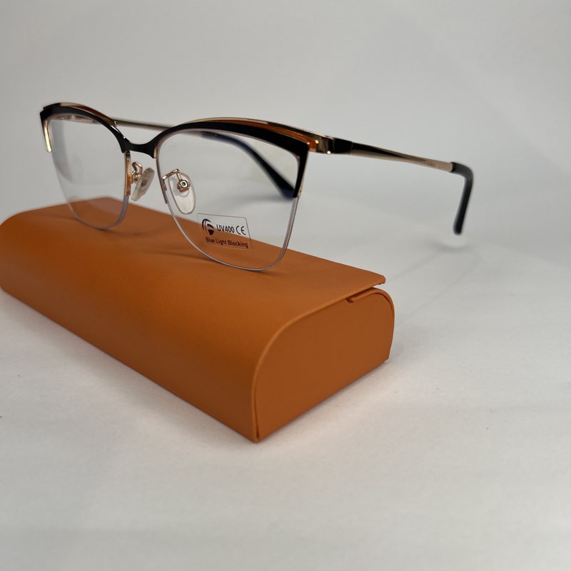 BLACK HALF RIM (95661 C5) WOMEN FRAME - View 3
