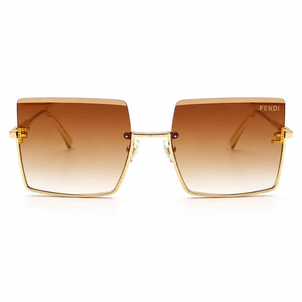 FENDI SQUARE BROWN (FSB) WOMEN SUNGLASSES - View 2