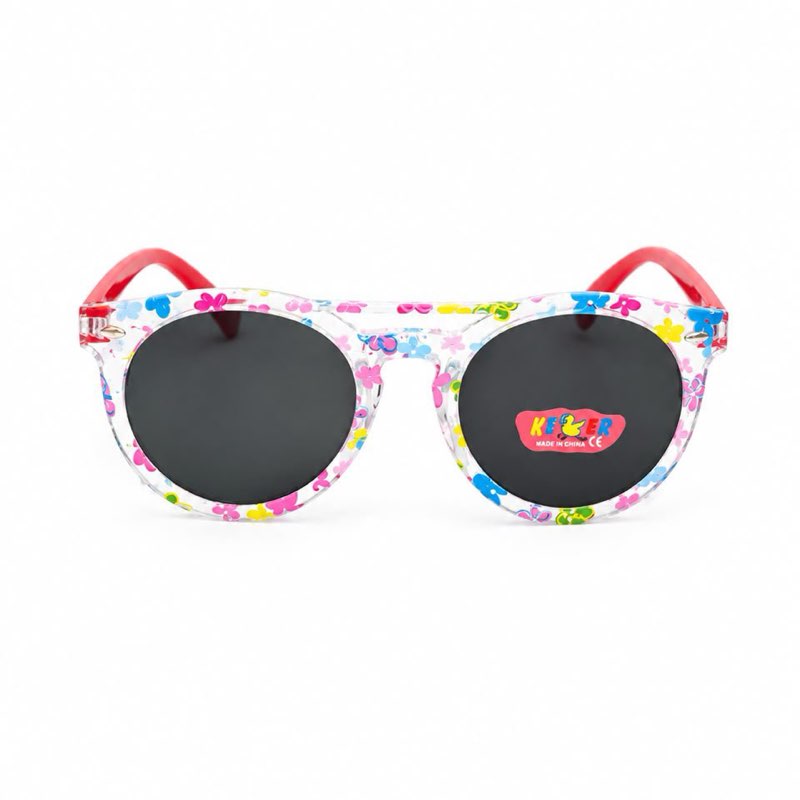 PINK FLOWERY KIDS SUNGLASSES - View 2