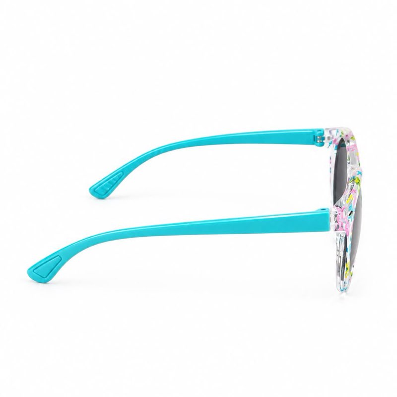 BLUE FLOWERY KIDS SUNGLASSES - View 3