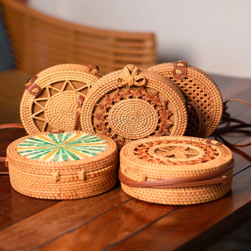 Baaba Rattan Crossbody Bag - View 2
