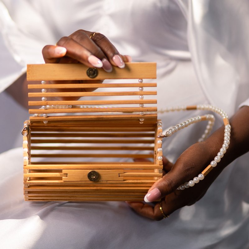 Aba Nyansa Bamboo Pearl Bag - View 3