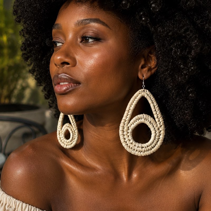 Shika Raffia Earring - View 3