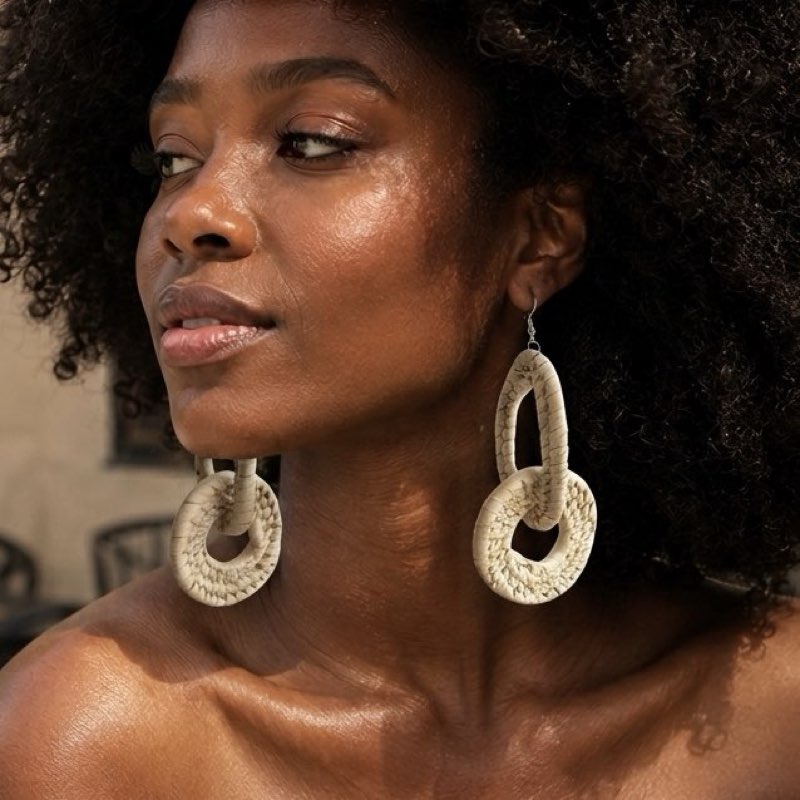 Kemi Raffia Earring - View 2