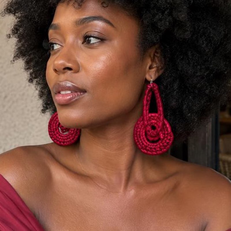 Kemi Raffia Earring - View 3