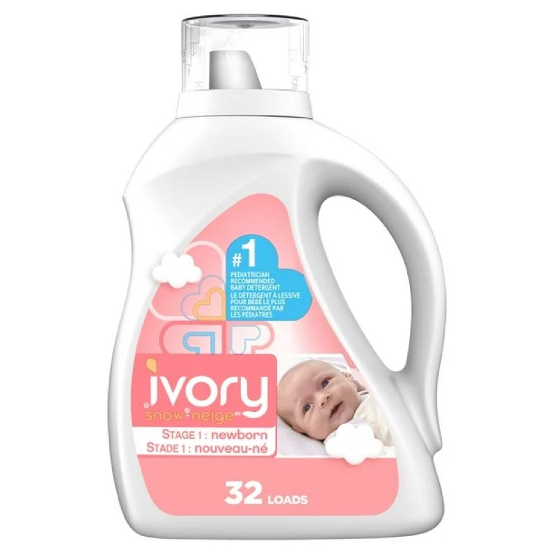 Ivory Snow 1 Newborn Baby Liquid Laundry Detergent, 1.36 L - View 2
