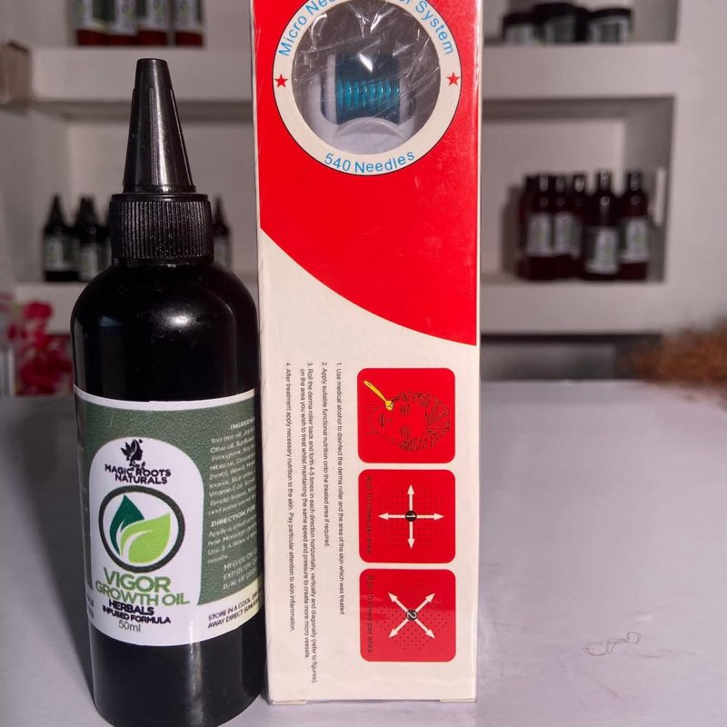 Vigor growth oil and derma roller - View 2
