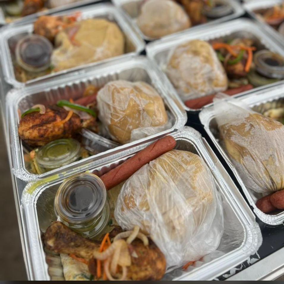 Kenkey with spicy wings