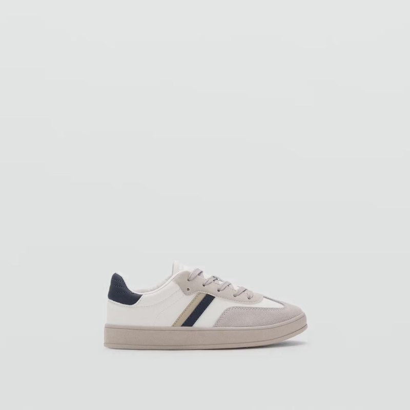 Leather mixed sneakers| MANGO EU 29