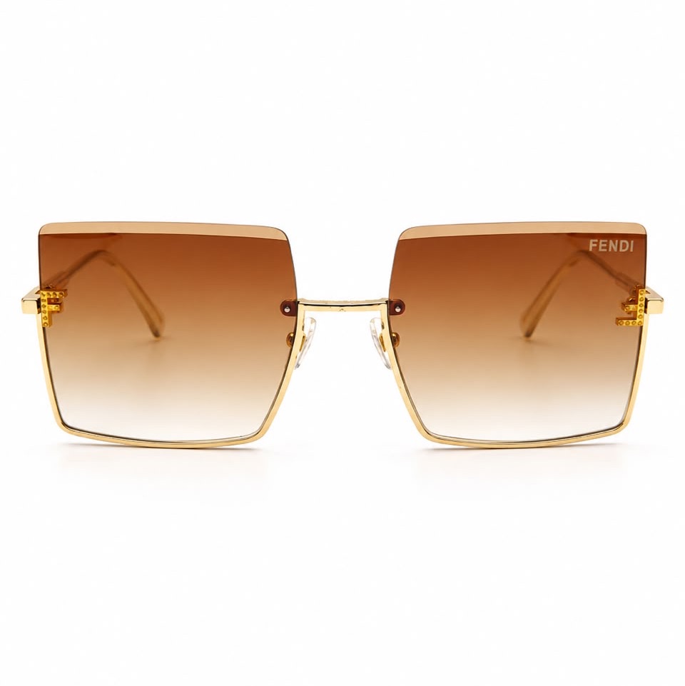 FENDI SQUARE BROWN (FSB) WOMEN SUNGLASSES