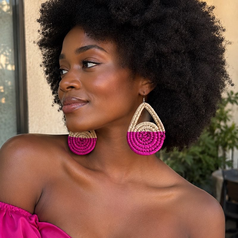 Amara Raffia Earrings