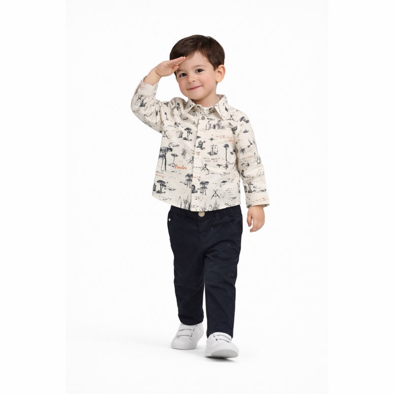 KING PRINT SHIRT TROUSERS SUIT 3-30m