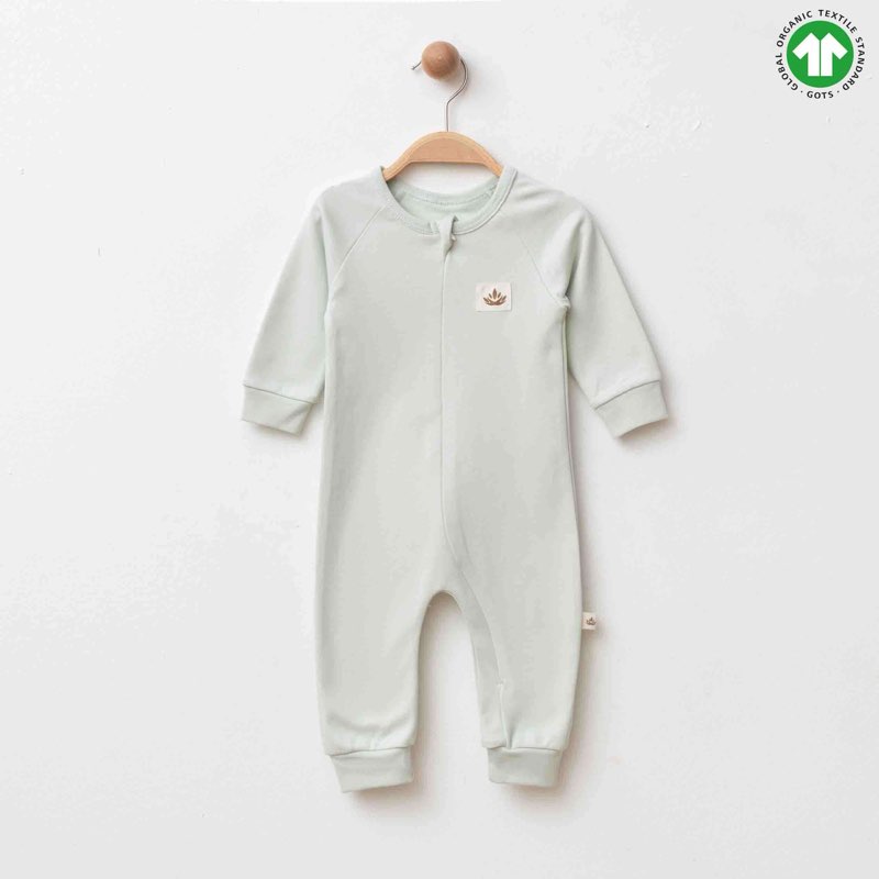 OVERALL ESL| sea foam GREEN newborn -9m