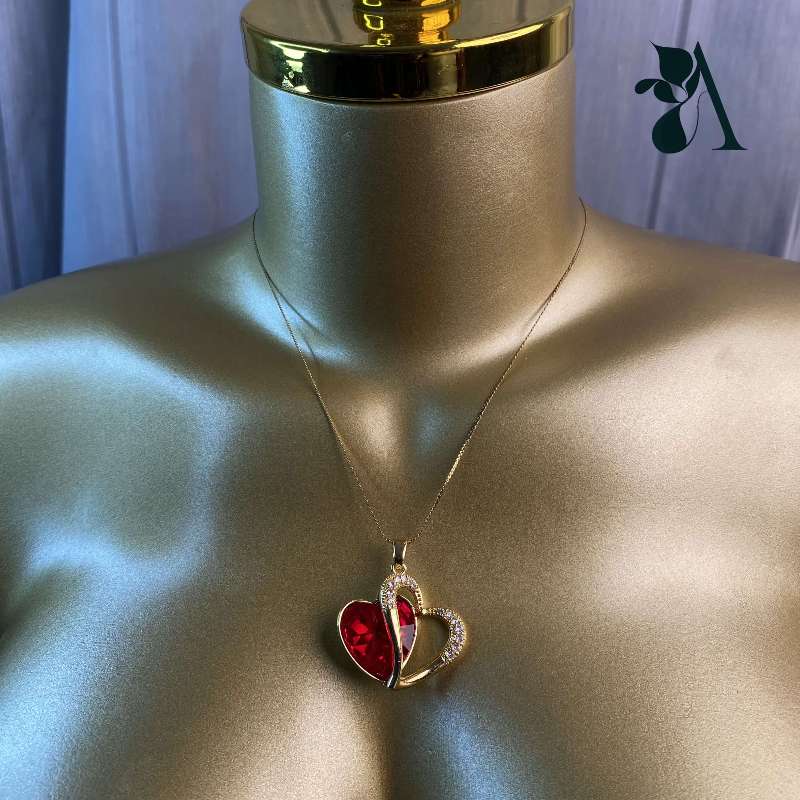 Veloria: The Mirrored Heart Necklace
