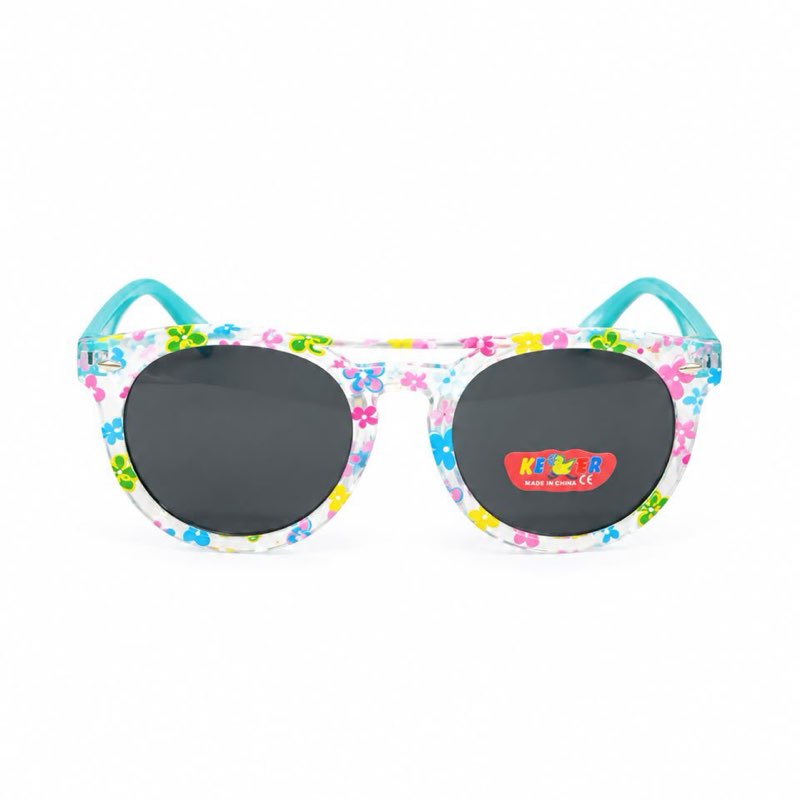 BLUE FLOWERY KIDS SUNGLASSES