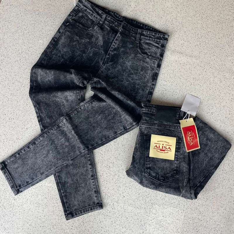 The Graphite Acid-Wash Taper Jeans