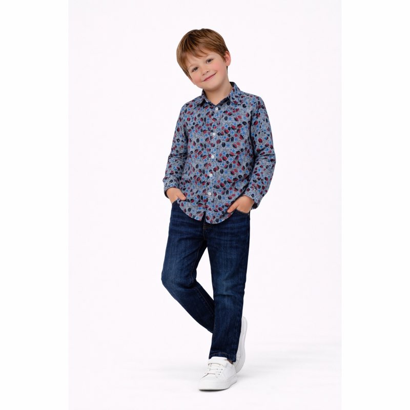 ROCK JEANS TROUSERS SHIRT SET 2-8YRS